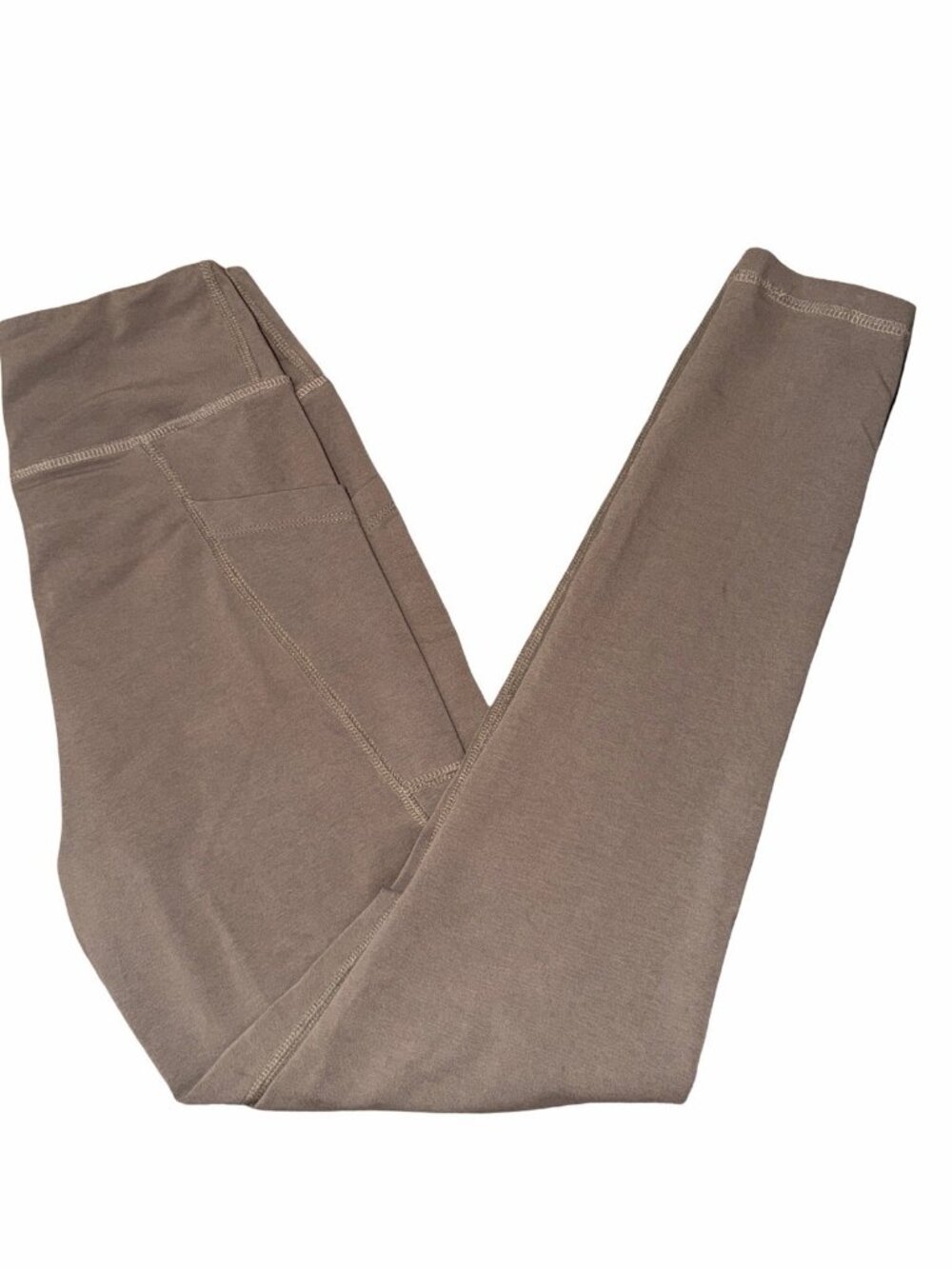 MATE the Label Organic Cotton Stretch Pocket Midi Leggings S Pebble High Rise
